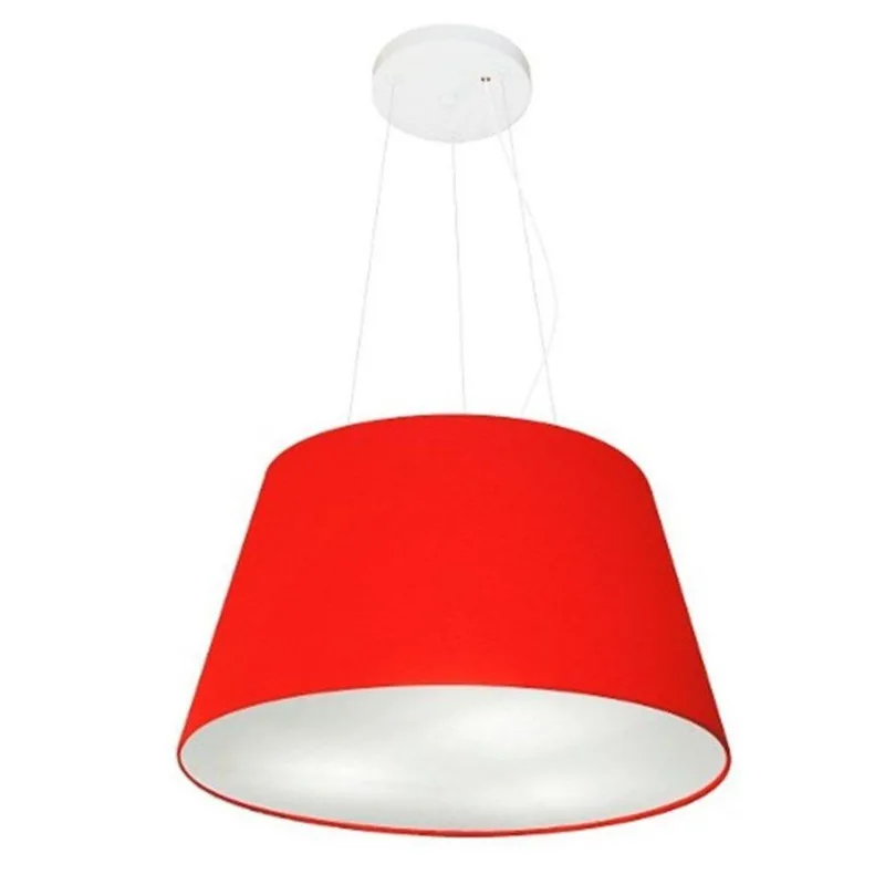 Lustre Pendente Cone Md-4001 21/40x30cm Bivolt Vermelho