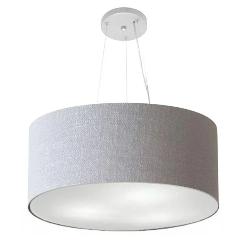 Lustre Cilíndrico Md-4047 50x21cm Bivolt Rústico Cinza - Vivare Brasil Iluminação