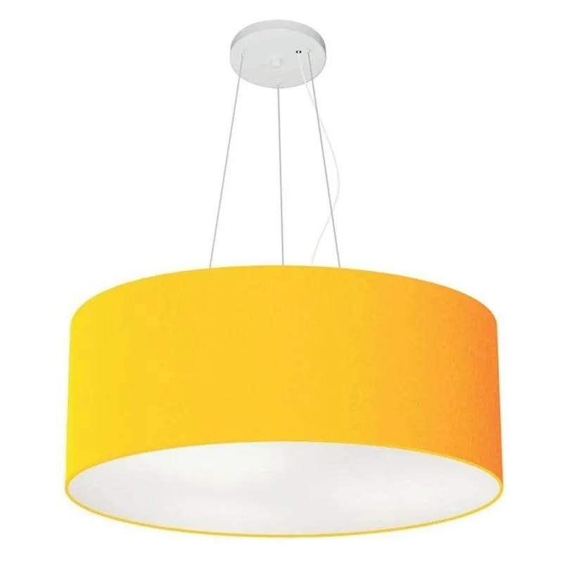 Lustre Pendente Cilíndrico Md-4047 50x21cm Bivolt Laranja