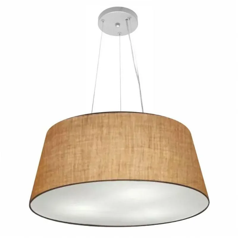 Lustre Pendente Cone Md-4062 25/60x50cm Bivolt Palha