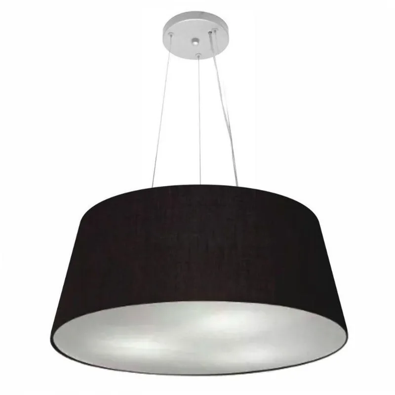 Lustre Pendente Cone Md-4062 25/60x50cm Bivolt Preto