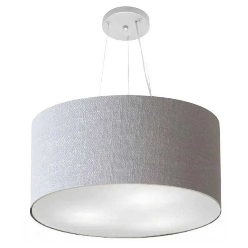 Lustre Pendente Cilíndrico Md-4189 50x30cm Bivolt Cinza