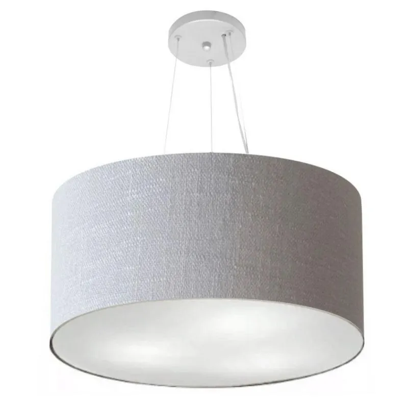 Lustre Cilíndrico Md-4192 55x30cm Bivolt Rústico Cinza