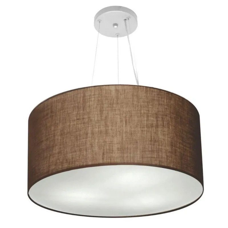 Lustre Pendente Cilíndrico Md-4192 55x30cm Bivolt Café