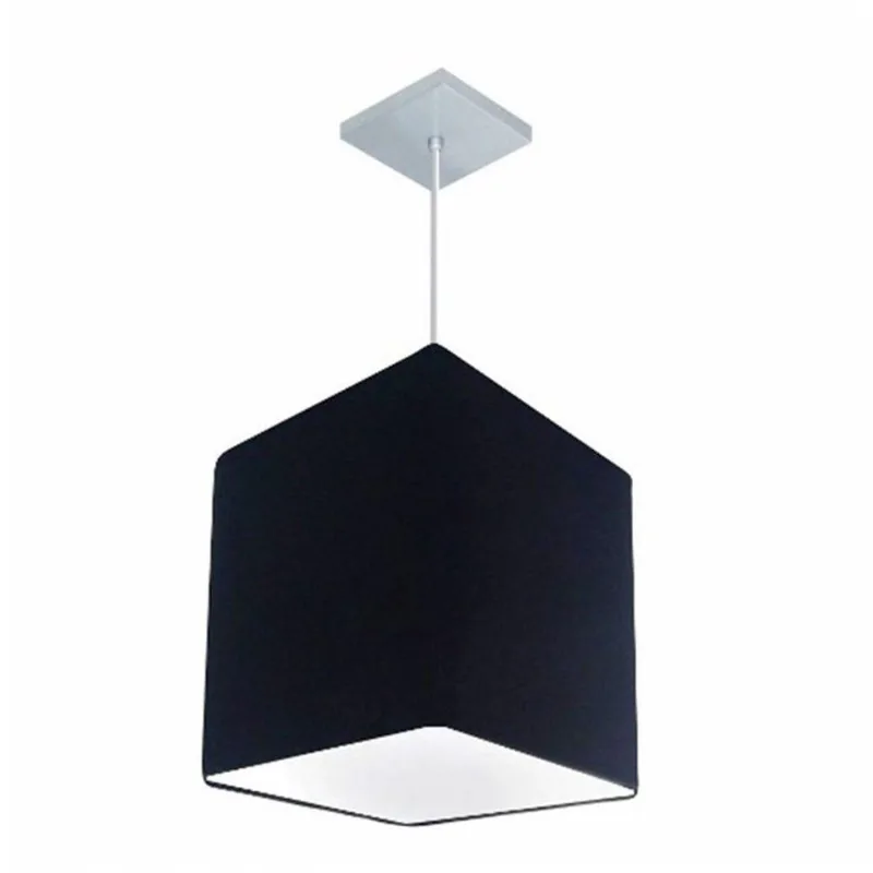 Lustre Pendente Quadrado Md-4051 31/25x25cm Bivolt Preto