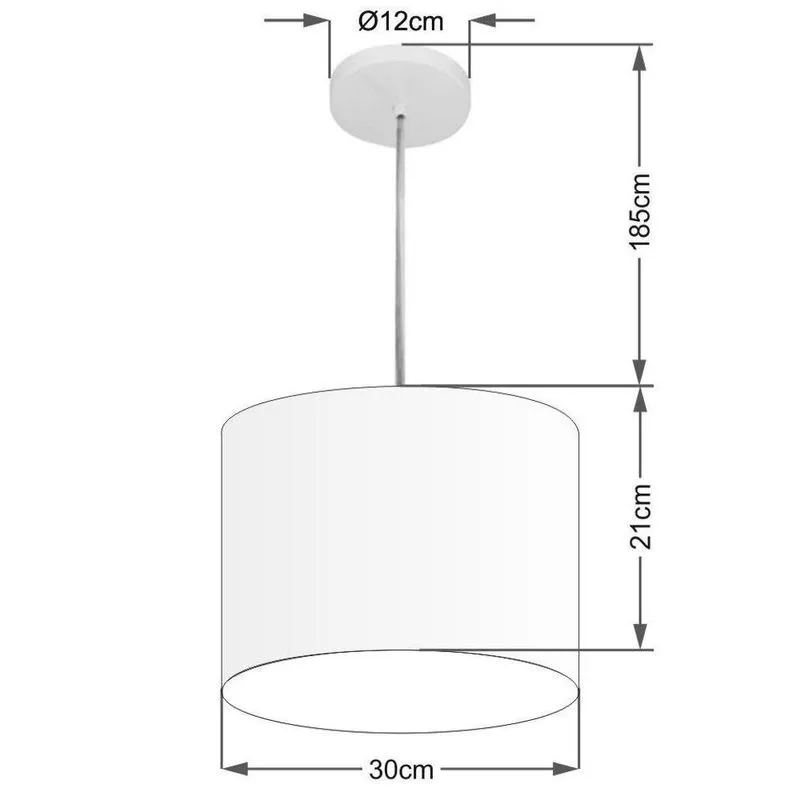 Lustre Pendente Cilíndrico Free Lux Para Mesa De Jantar E Sala Com Fio Ajustável 185cm Vermelho