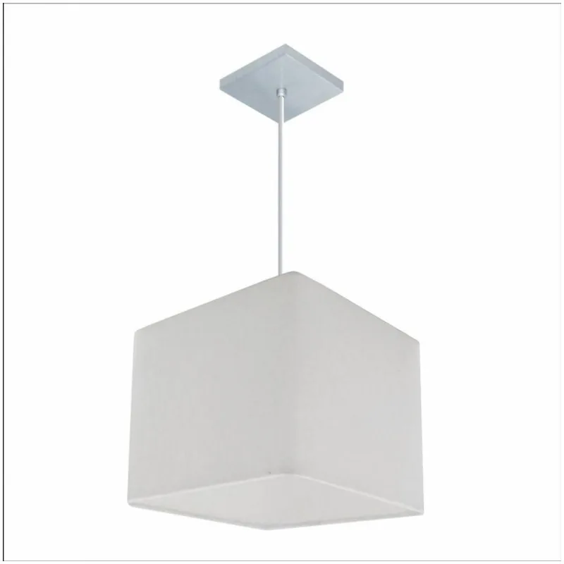 Lustre Pendente Quadrado Md-4058 21/25x25cm Bivolt Branco