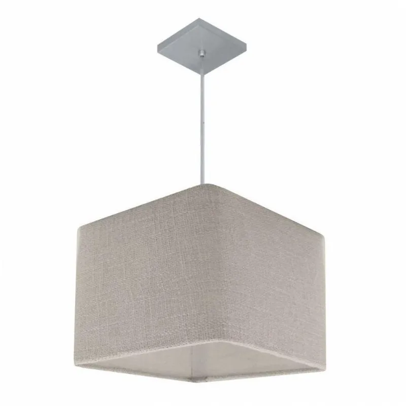 Lustre Pendente Quadrado Md-4059 21/35x35cm Bivolt Cinza
