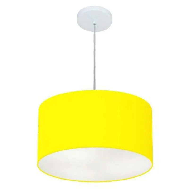 Lustre Pendente Cilíndrico Md-4099 40x25cm Bivolt Amarelo