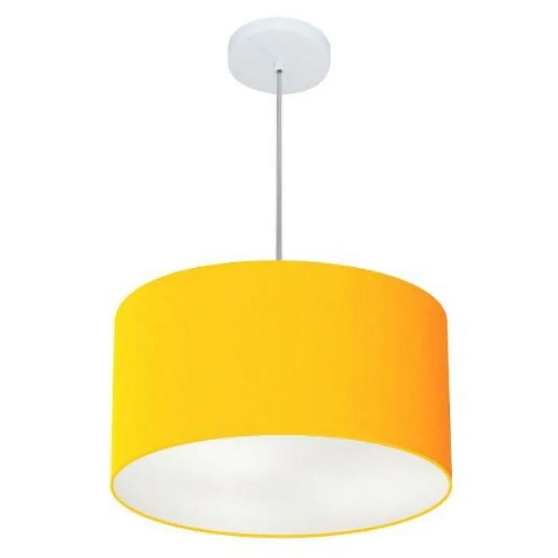 Lustre Pendente Cilíndrico Md-4099 40x25cm Bivolt Laranja