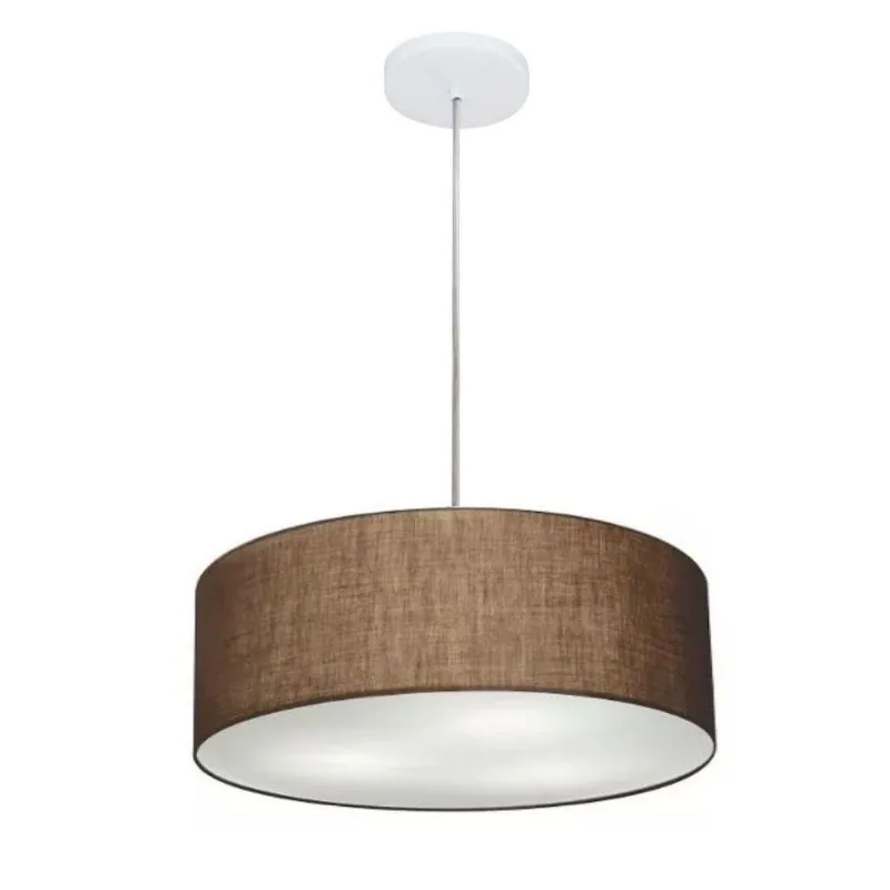Lustre Pendente Cilíndrico Md-4132 40x15cm Bivolt Café