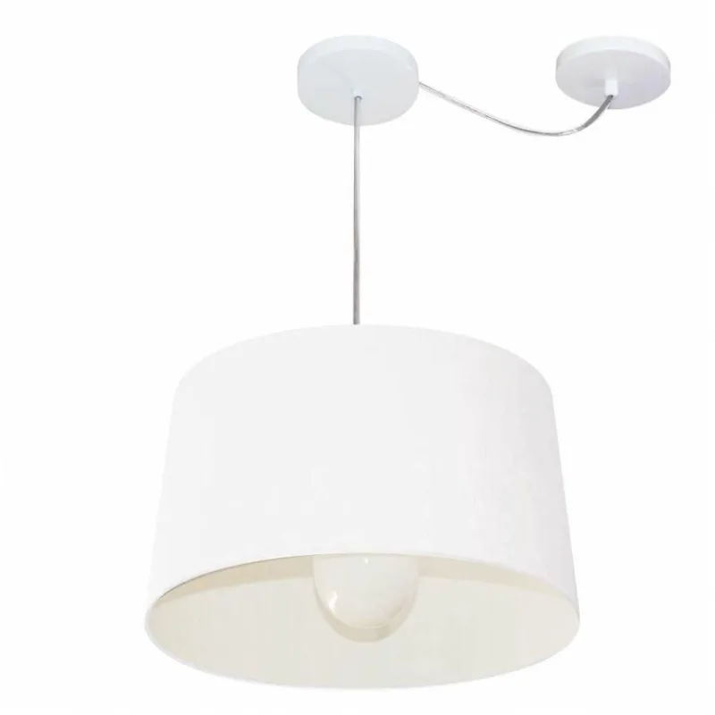 Lustre Cone Desvio de Centro Md-4275 40x45cm Bivolt Branco - Vivare Brasil Iluminação