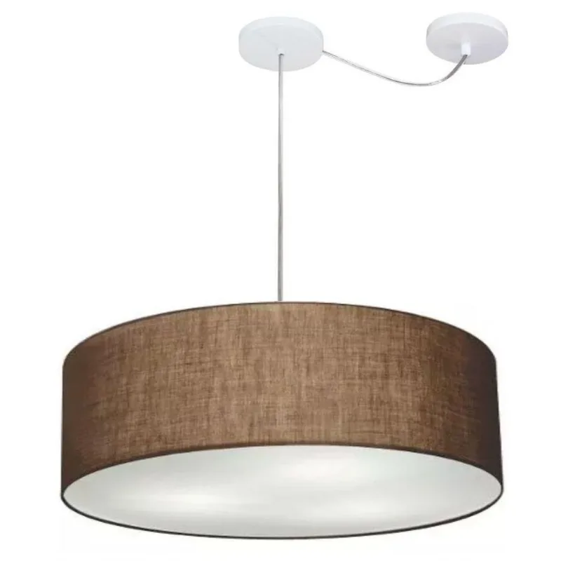 Lustre Cilíndrico Desvio de Centro 50x15cm Bivolt Café - Vivare Brasil Iluminação