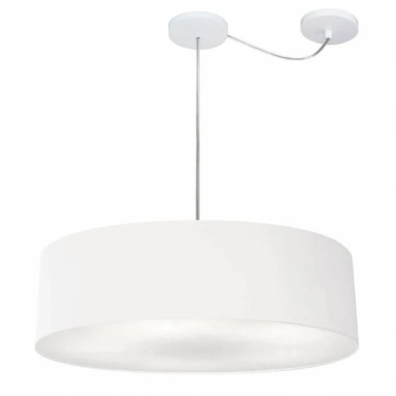 Lustre Cilíndrico com Desvio Md-4265 60x15cm Bivolt Branco - Vivare Brasil Iluminação