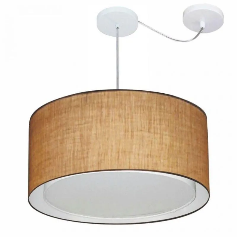 Lustre Cilíndrico com Desvio Md-4309 55x30cm Bivolt Palha