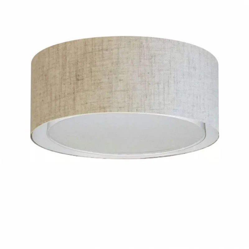 Plafon Cilíndrico Duplo Md-3036 50x25cm Bivolt Rústico Bege - Vivare Brasil Iluminação