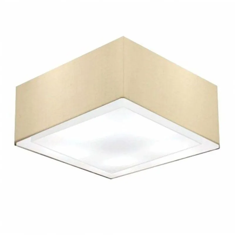 Plafon Quadrado Duplo Md-3039 25x50x50cm Bivolt Algodão Crú