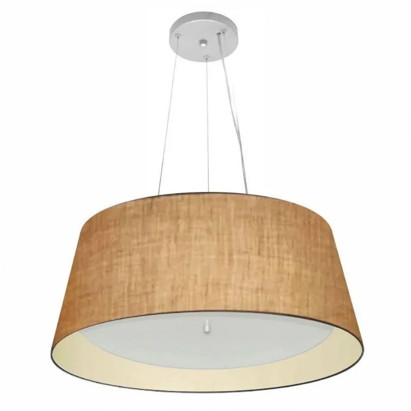 Lustre Pendente Cone Md-4015 25x60x50cm Bivolt Palha Bege