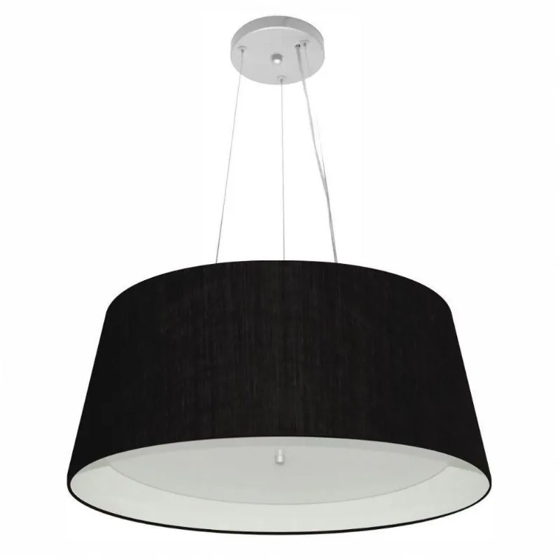 Lustre Pendente Cone Md-4015 25x60x50cm Bivolt Branco Preto