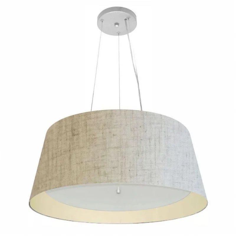 Lustre Cone Md-4015 25x60x50cm Bivolt Rústico Bege Bege - Vivare Brasil Iluminação