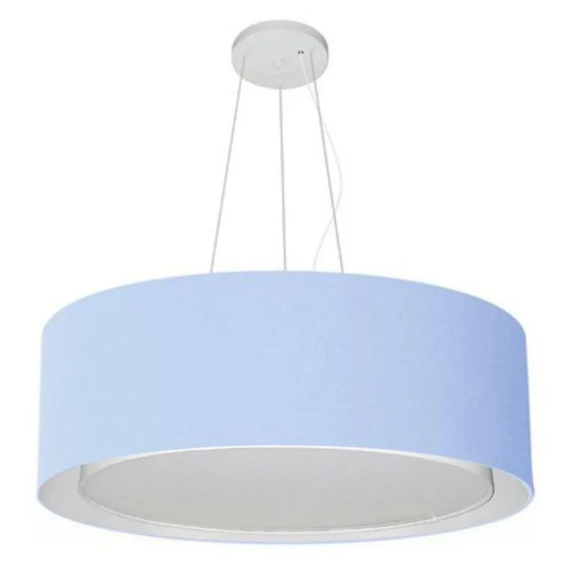 Lustre Cilíndrico Duplo Md-4125 60x25cm Bivolt Azul Bebê - Vivare Brasil Iluminação