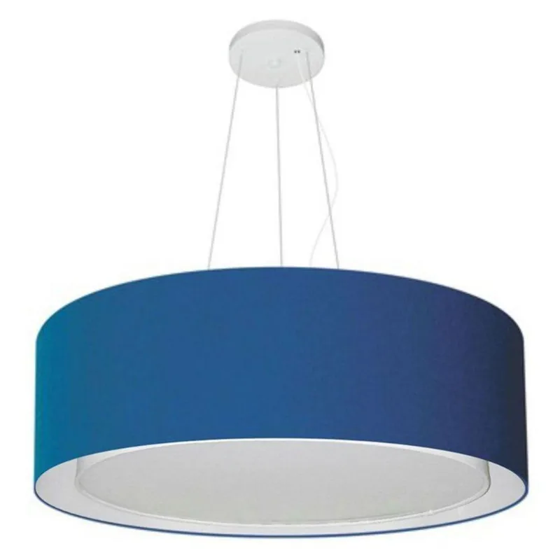 Lustre Cilíndrico Duplo Md-4125 60x25cm Bivolt Azul Marinho - Vivare Brasil Iluminação