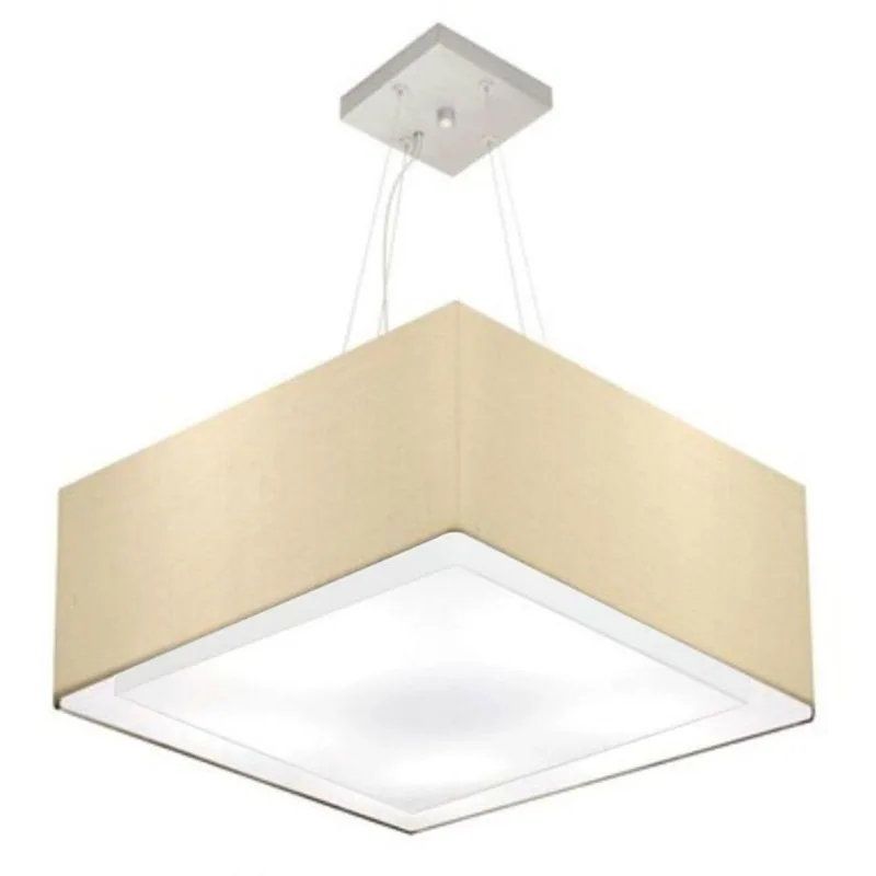 Lustre Pendente Quadrado Duplo 25/50x50cm