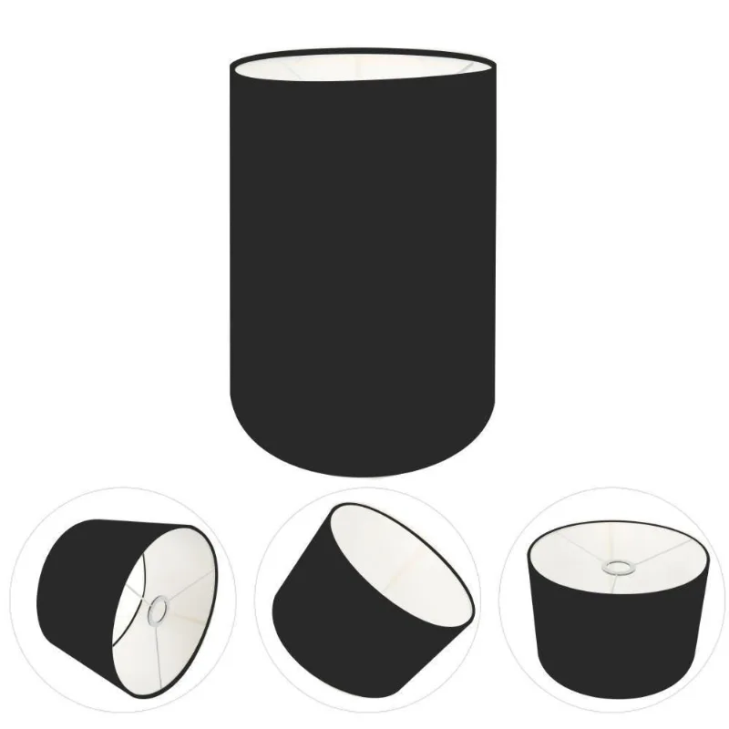 Cúpula Abajur E Luminária Cilíndrica Vivare Cp-7006 ø18x25cm - Bocal Nacional Preto - Vivare Brasil Iluminação