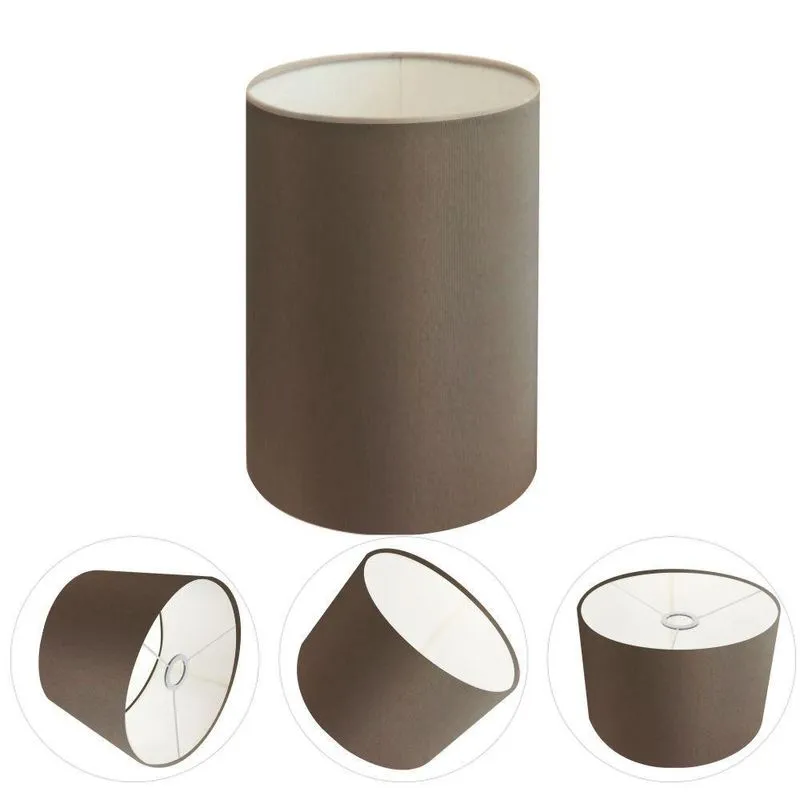 Cúpula Abajur E Luminária Cilíndrica Vivare Cp-7003 ø15x20cm - Bocal Nacional Cáqui
