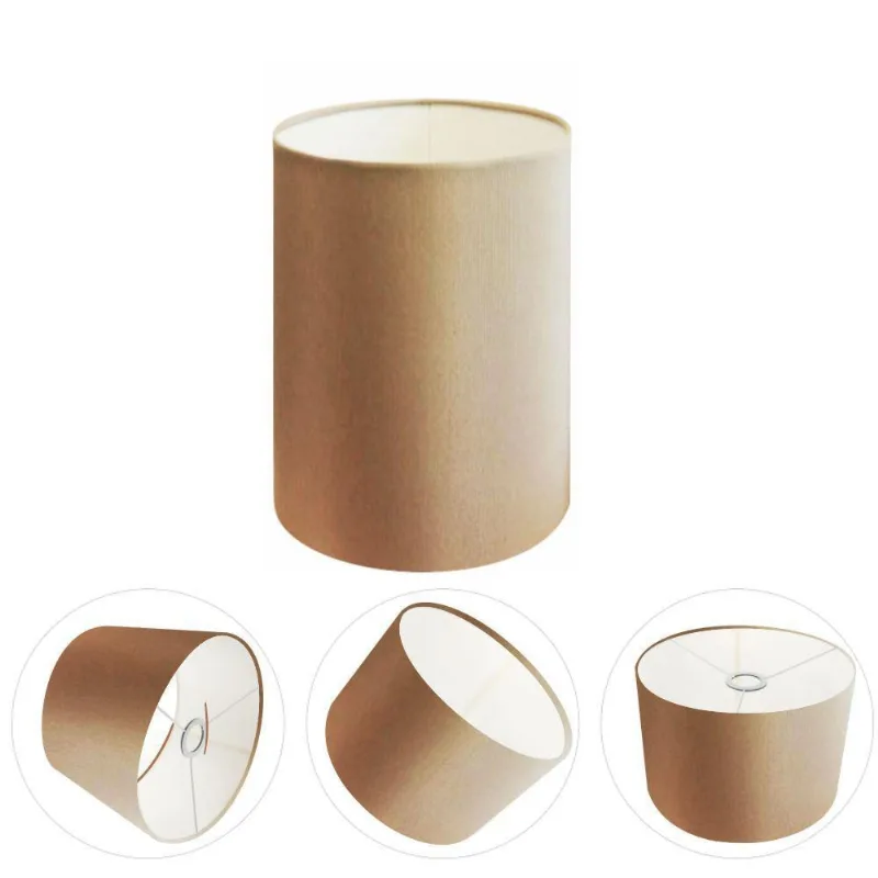 Cúpula Abajur E Luminária Cilíndrica Vivare Cp-7003 ø15x20cm - Bocal Nacional Palha - Vivare Brasil Iluminação