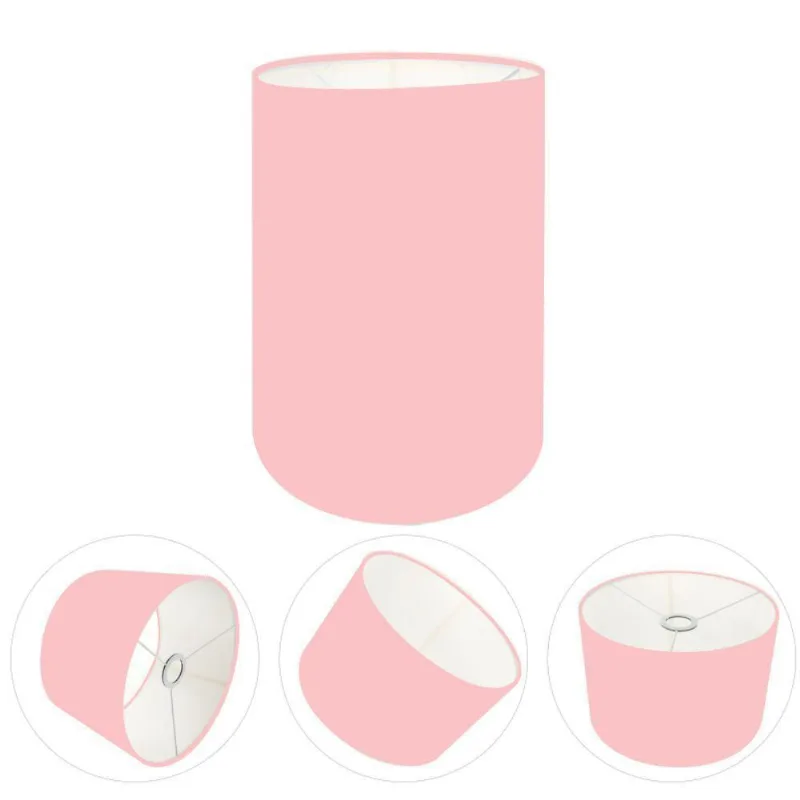 Cúpula Abajur E Luminária Cilíndrica Vivare Cp-7004 ø15x25cm - Bocal Nacional Rosa-bebê - Vivare Brasil Iluminação
