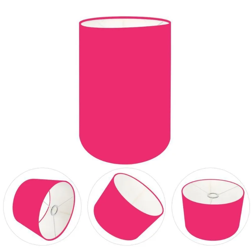 Cúpula Abajur E Luminária Cilíndrica Vivare Cp-7006 ø18x25cm - Bocal Nacional Rosa-pink - Vivare Brasil Iluminação