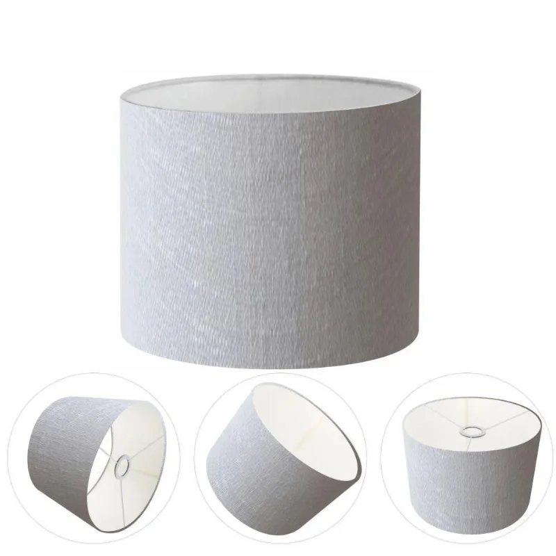 Cúpula para Abajur e Luminária Cp-8012 Cilíndrica 30X25CM Bocal Europeu rustico-cinza Vivare Brasil