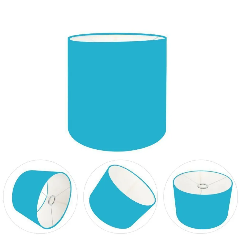 Cúpula Abajur Cilíndrica Cp-7005 ø18x18cm Azul Turquesa - Vivare Brasil Iluminação