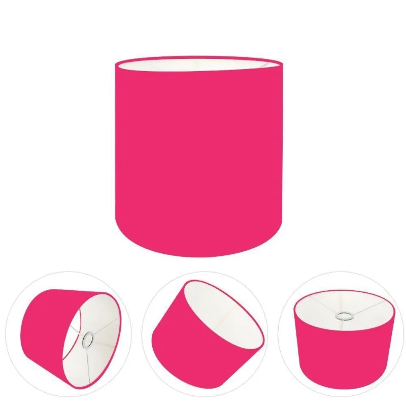 Cúpula Abajur Cilíndrica Cp-7005 ø18x18cm Rosa Pink