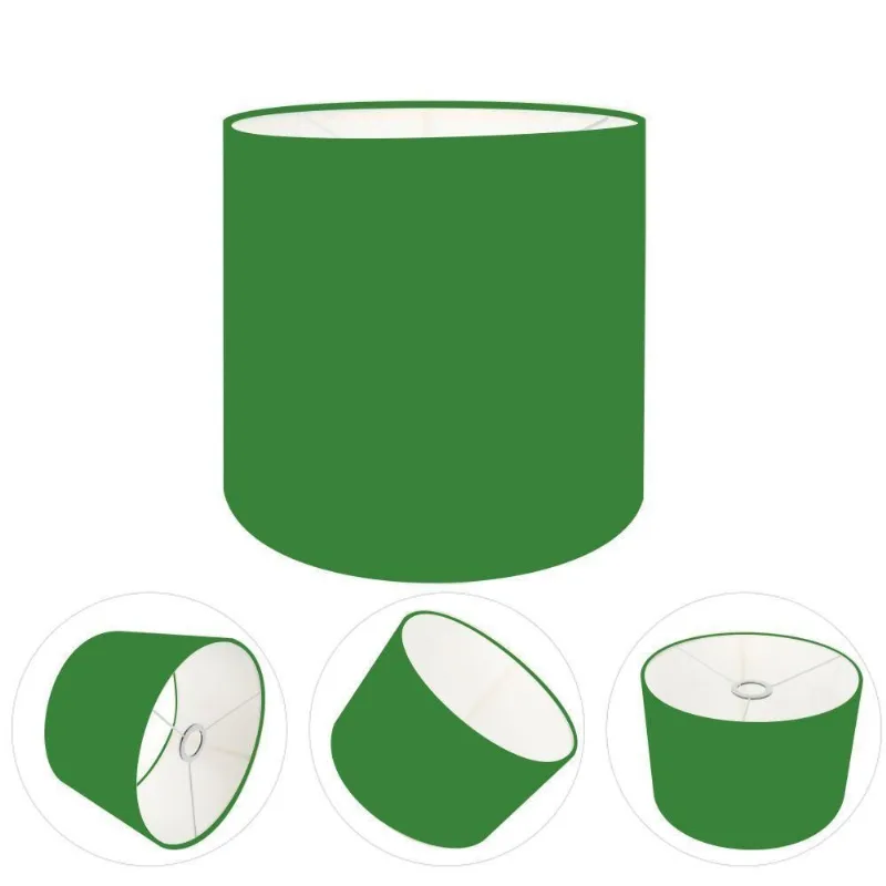 Cúpula Abajur Cilíndrica Cp-7007 ø20x22cm Verde Folha