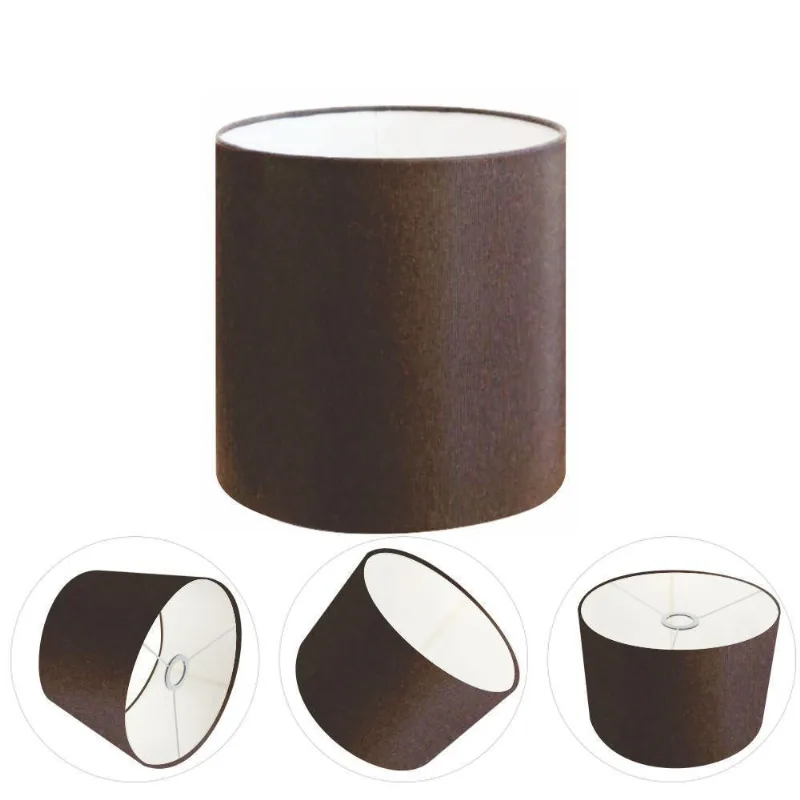 Cúpula Abajur Cilíndrica Cp-7008 ø20x25cm Café