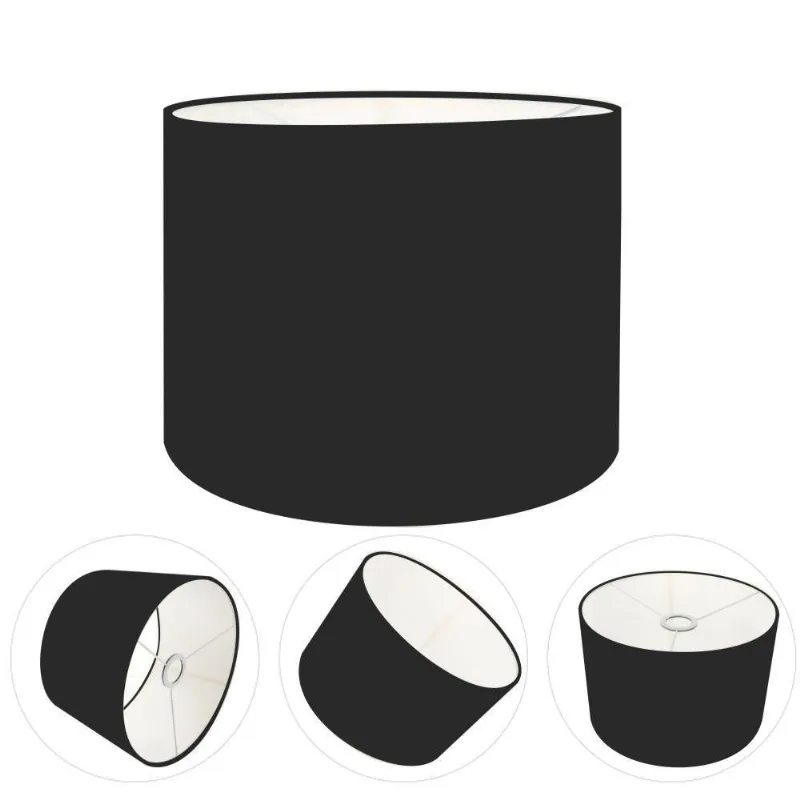 Cúpula Abajur Cilíndrica Cp-7010 ø25x25cm Preto