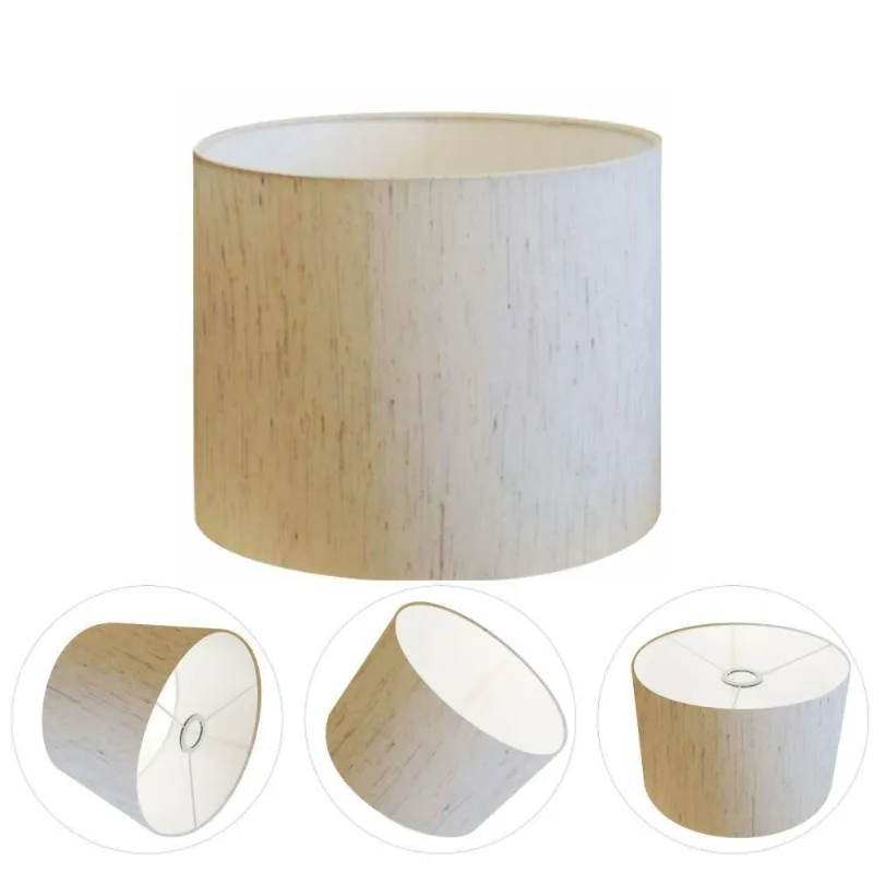 Cúpula Abajur Cilíndrica Cp-7012 ø30x25cm Rustico Bege