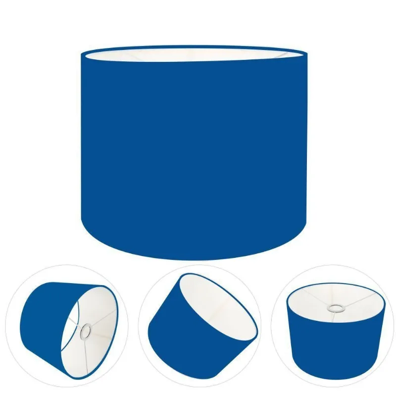 Cúpula Abajur Cilíndrica Cp-7013 ø30x30cm Azul Marinho