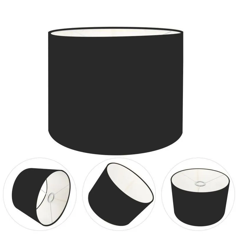 Cúpula Abajur Cilíndrica Cp-7013 ø30x30cm Preto