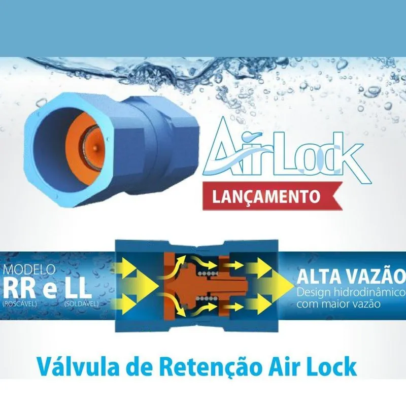 Bloqueador De Ar Hidrômetro Válvula Redutora Retenção D'água