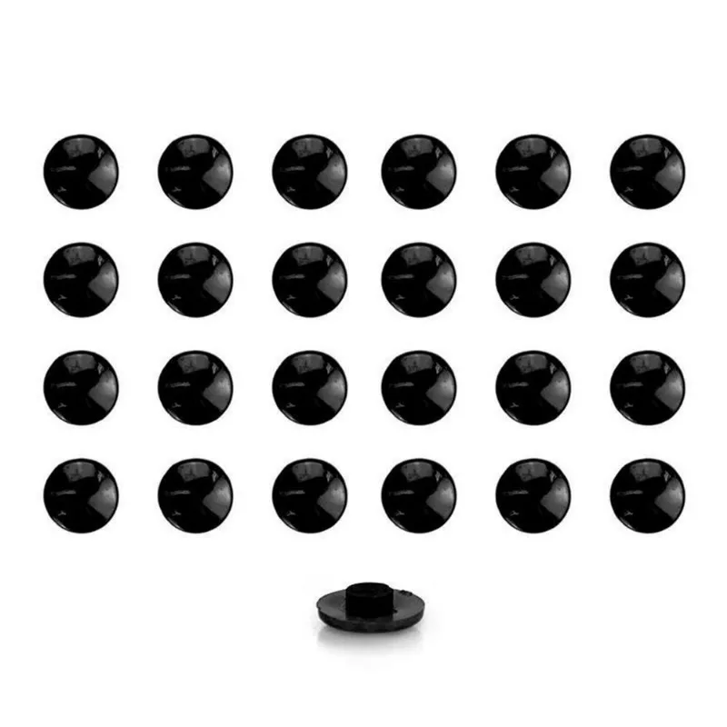 Imãs Enfeite De Geladeira E Painel Botão Preto - 24 Unidades