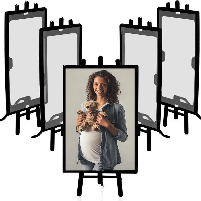 Kit 20 Unidades Porta Retrato Cavalete 10x15 - Preto