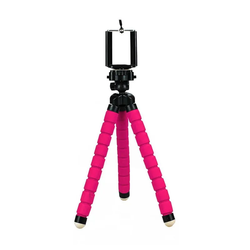 Mini Tripé Flexivel Para Celular 16Cm Rosa