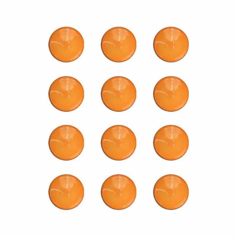 Imãs De Geladeira Enfeite Botão Laranja - 12 Unidades