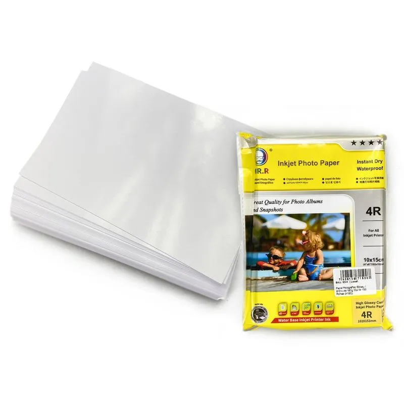 Papel Fotográfico Glossy / Brilho 180g 10x15 - 100 Folhas