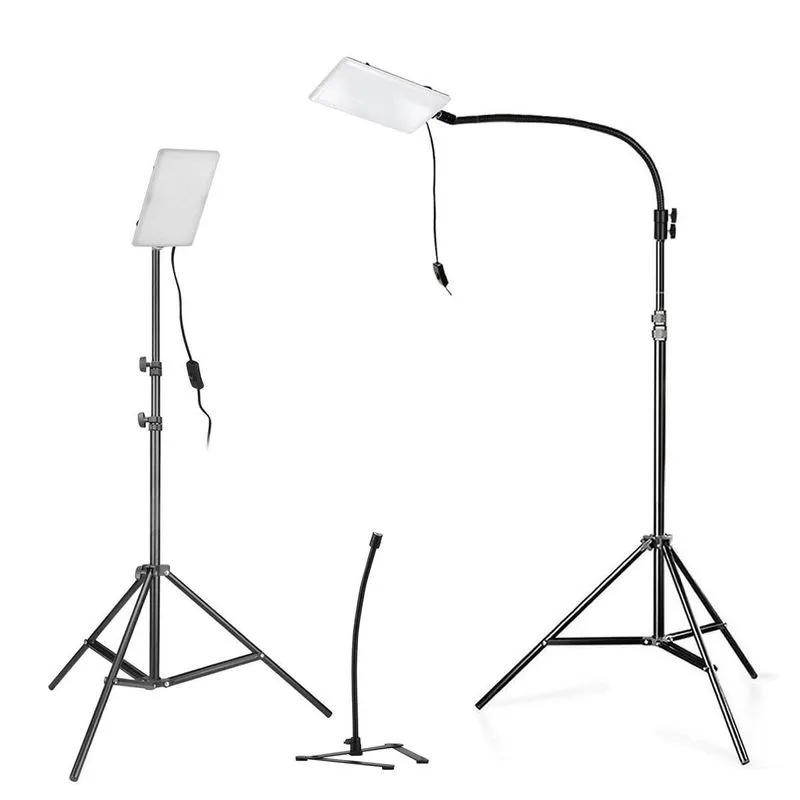 Kit 2 Iluminadores Led 20w + Tripé 2m, Braço Articulável