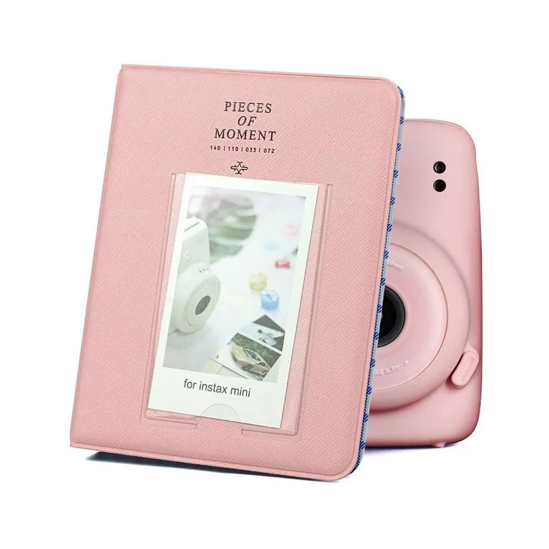 Álbum Instax Mini Pieces Of Moment Rosa Para 64 Fotos