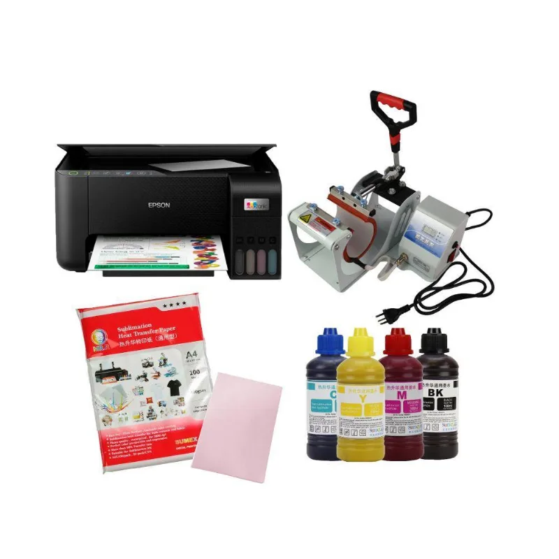 Kit Prensa 220v + Impressora + Tintas + Folhas Sublimáticas